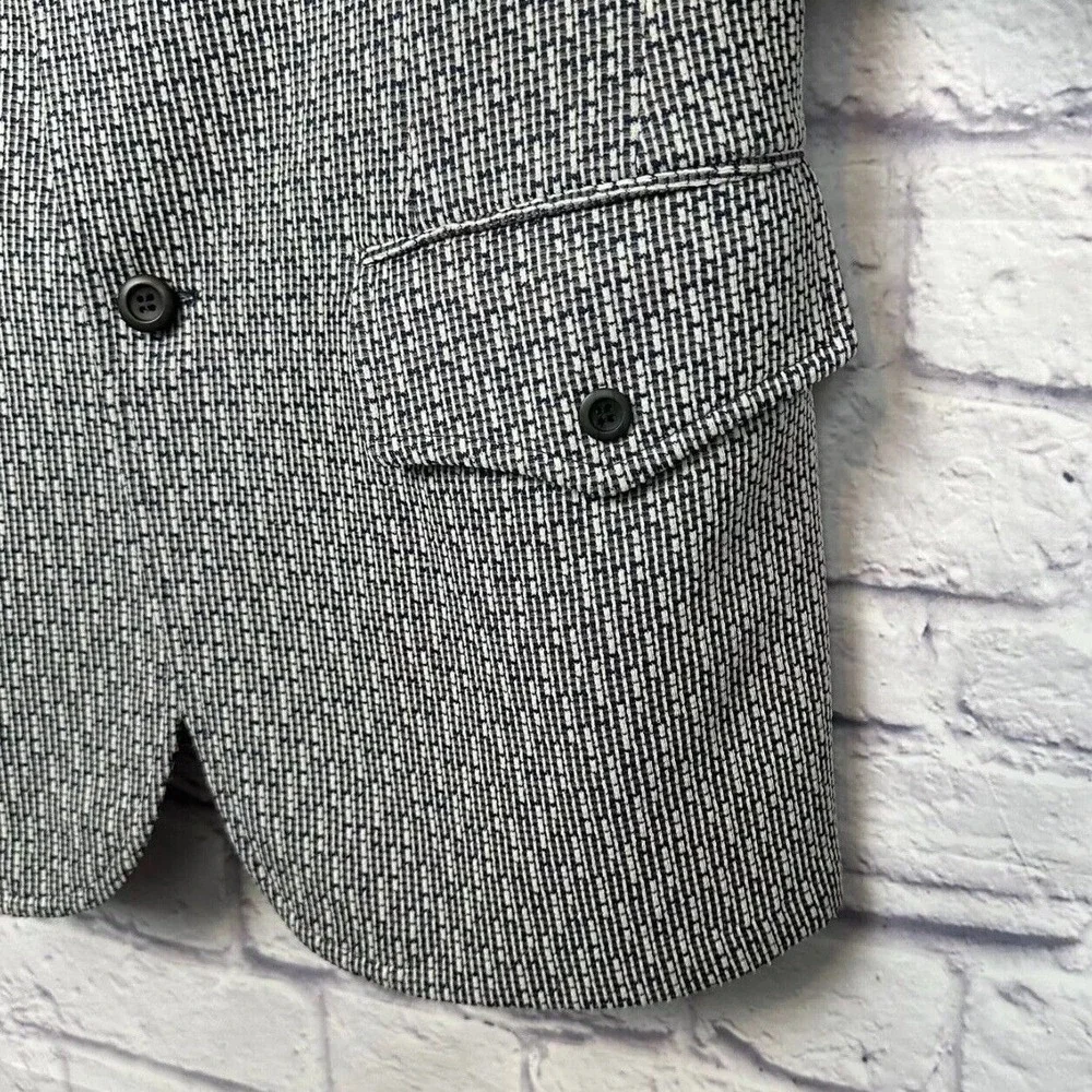 VTG 70s Pennys Towncraft Blazer 36R Blue Tweed Leisure Jacket Coat Disco Western